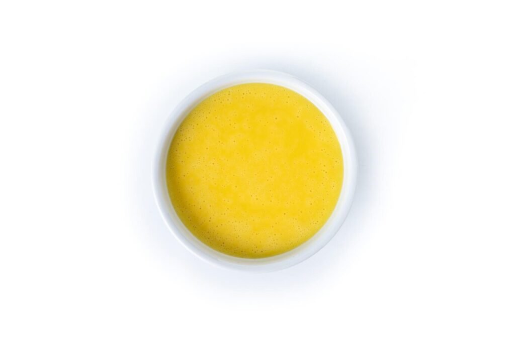 homemade vanilla custard isolated white background 123827 28328